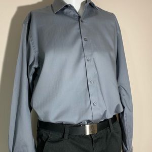Kenneth Cole Reaction Gray Long Sleeve Shirt 16.5